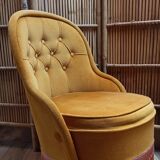 Gold velvet toad chair