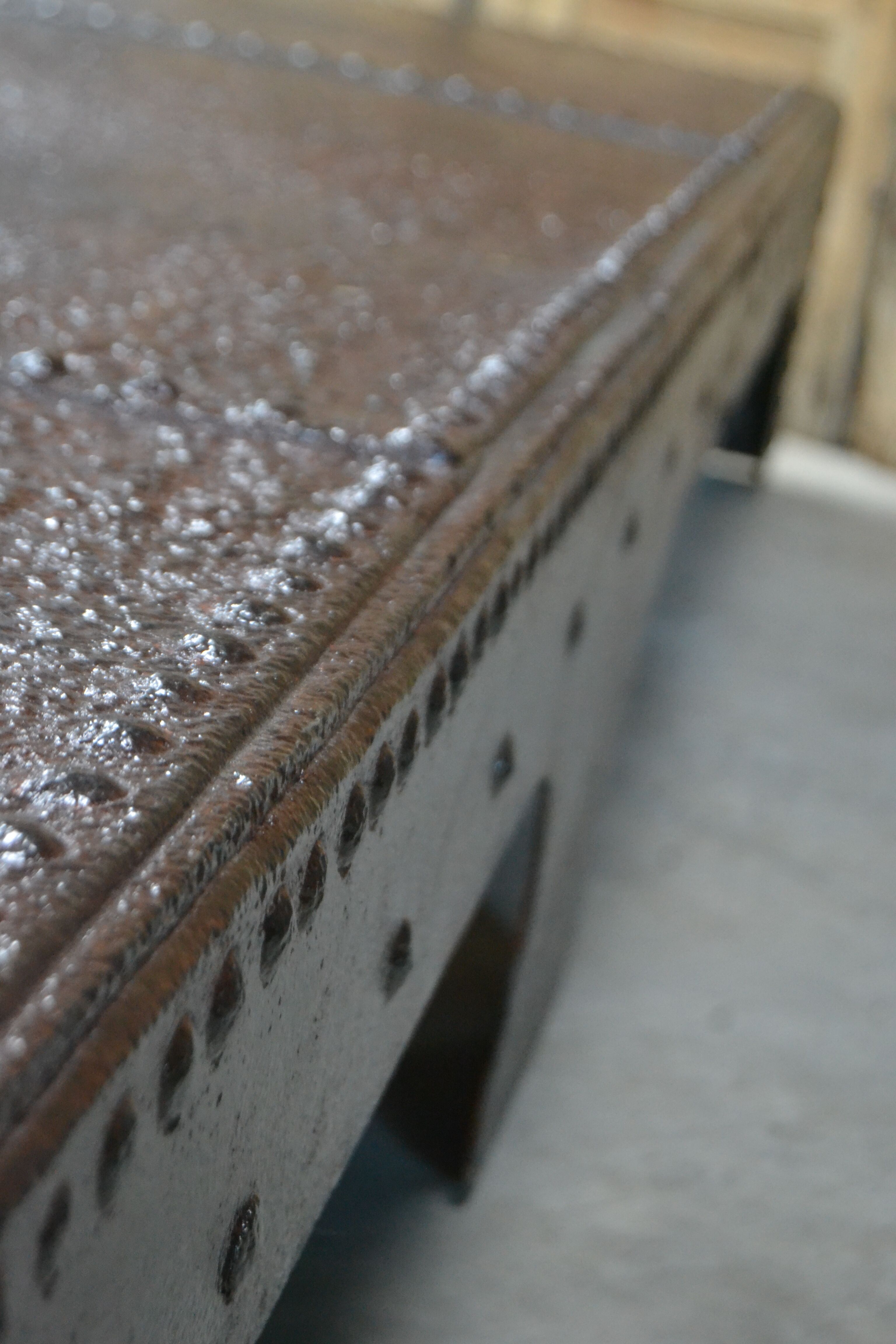 Industrial type coffee table