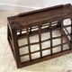Vintage woven oak magazine rack