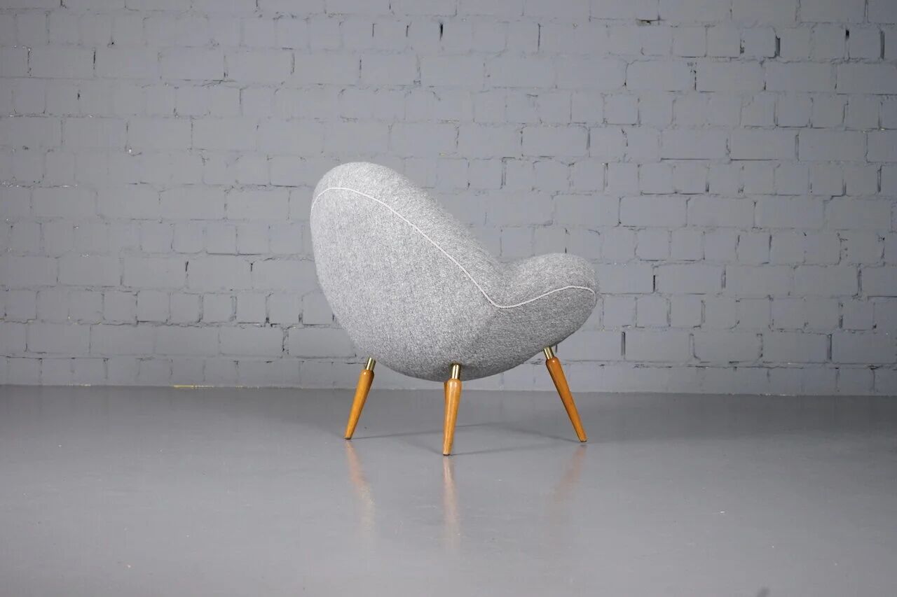 Lounge chair in boucle by Fritz Neth for Correcta