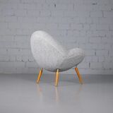 Lounge chair in boucle by Fritz Neth for Correcta