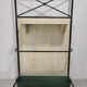 Coat rack, umbrella stand in wood and wrought iron.