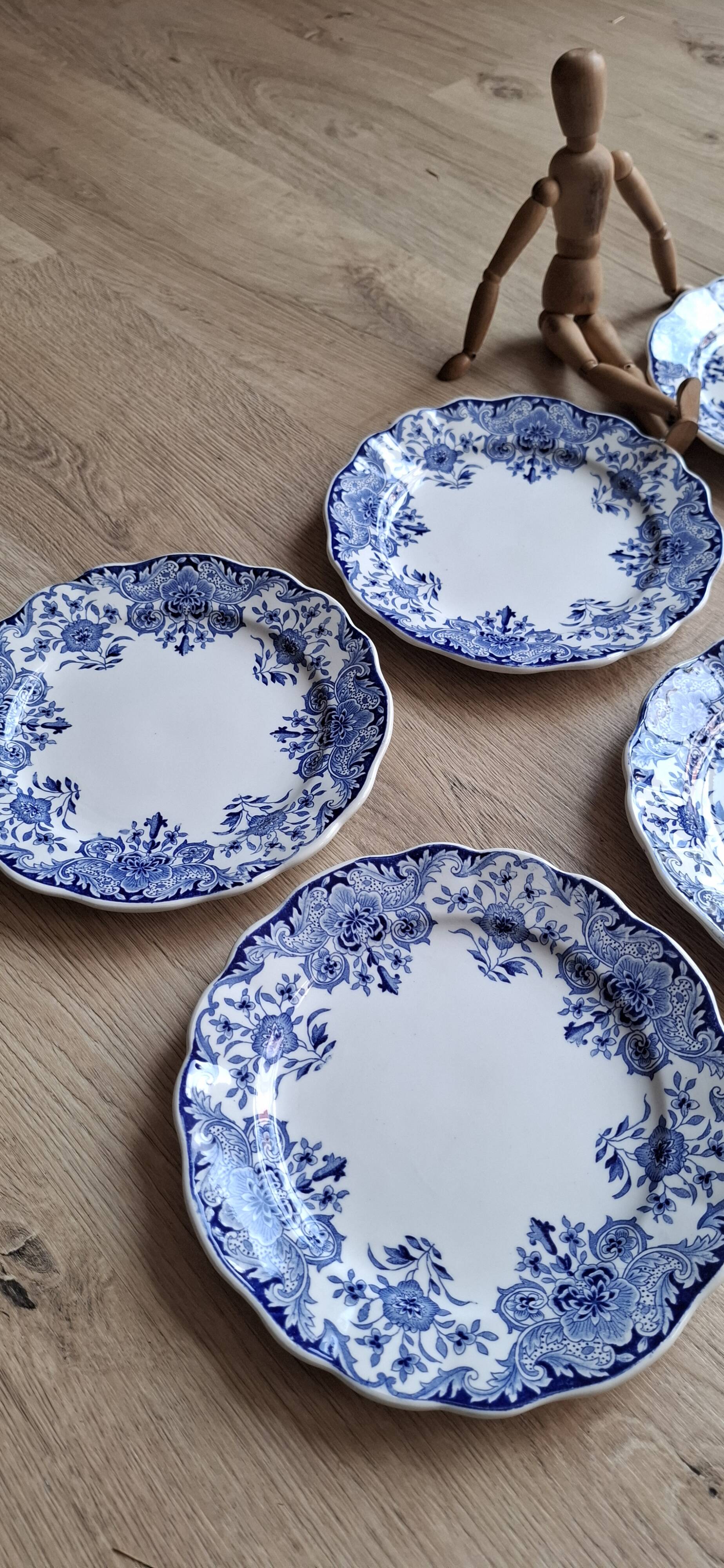 Set 6 assiettes plates Dordrecht 1920