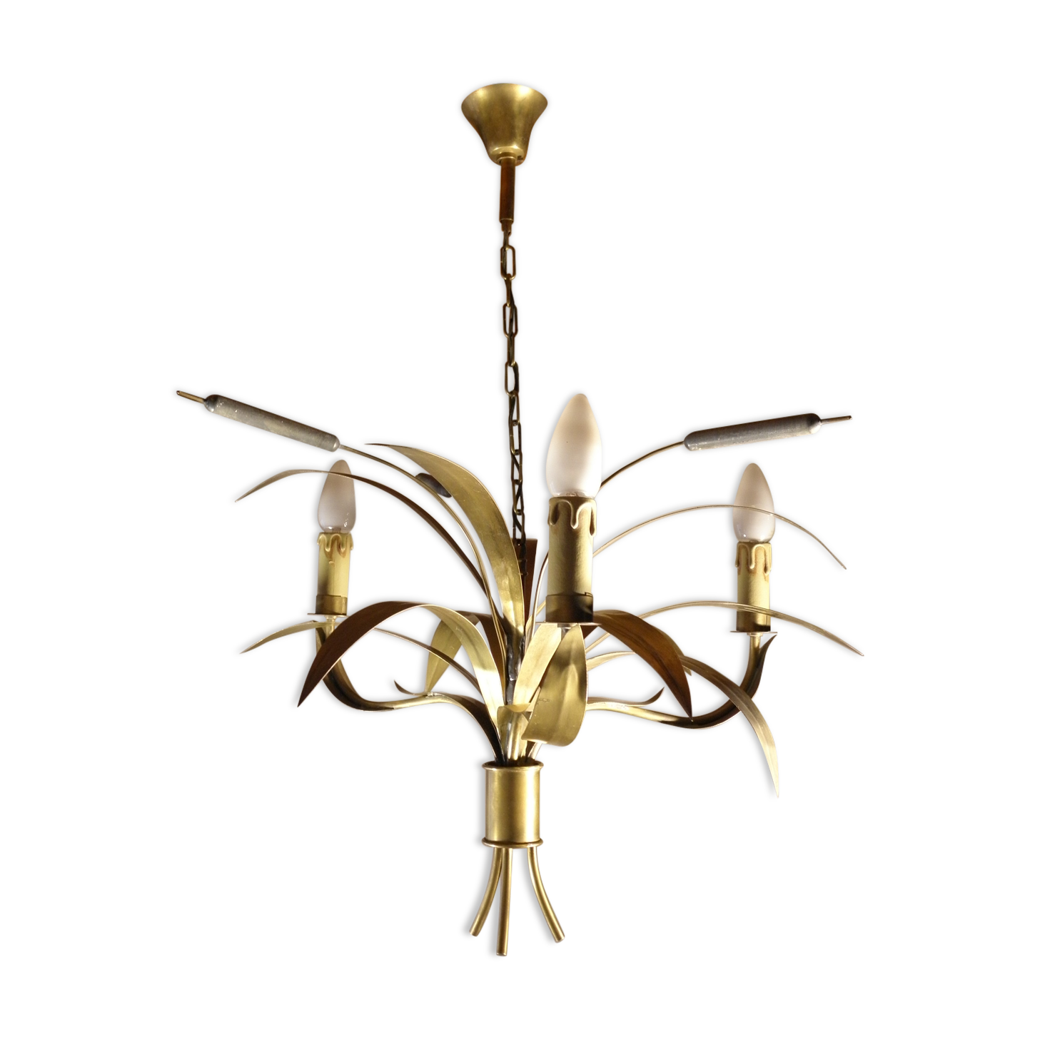 Lustre " massettes " en laiton