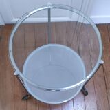 "Strind" side table glass metal Ehlen Johansson design