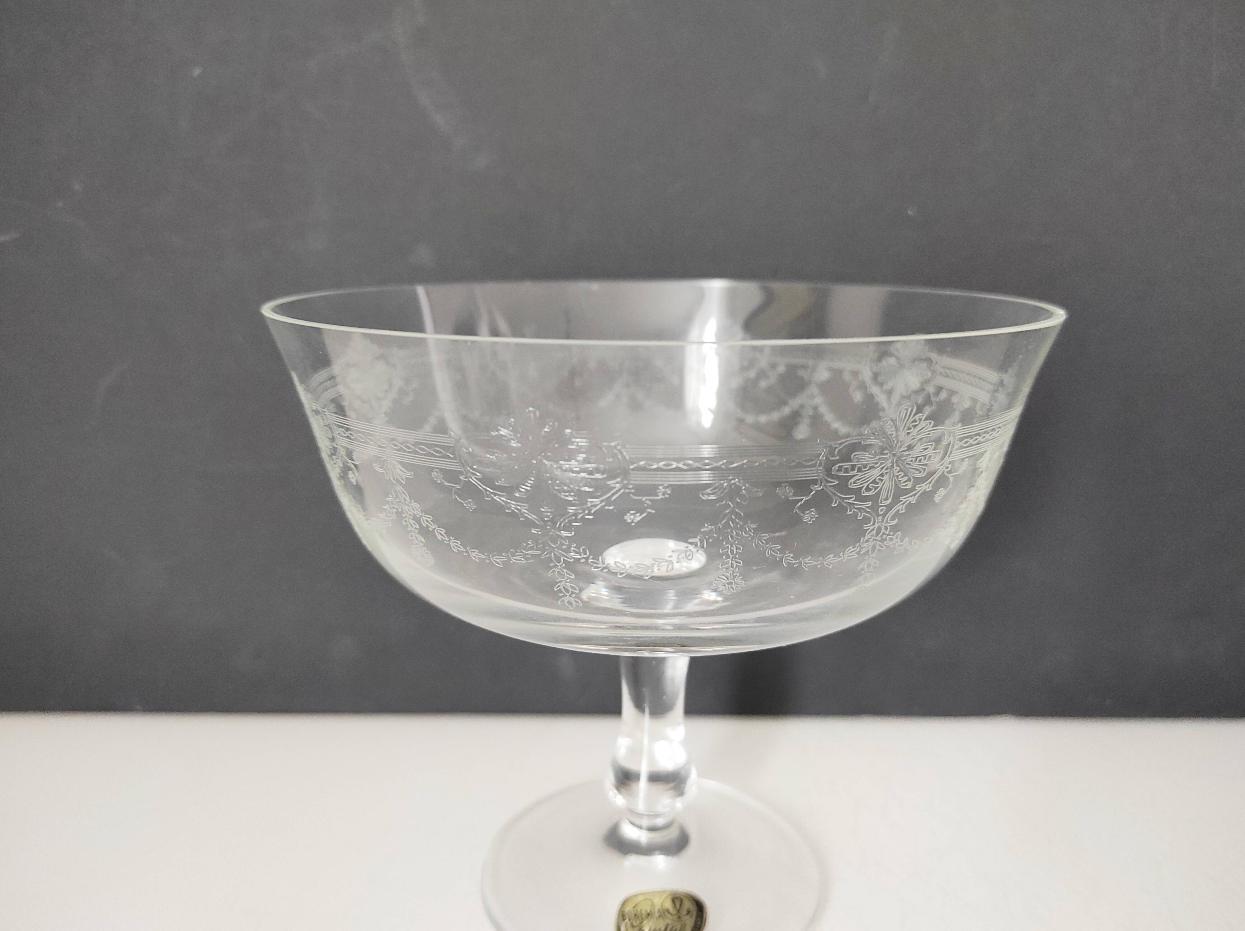 Bohemian crystal stemmed bowl
