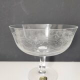 Bohemian crystal stemmed bowl