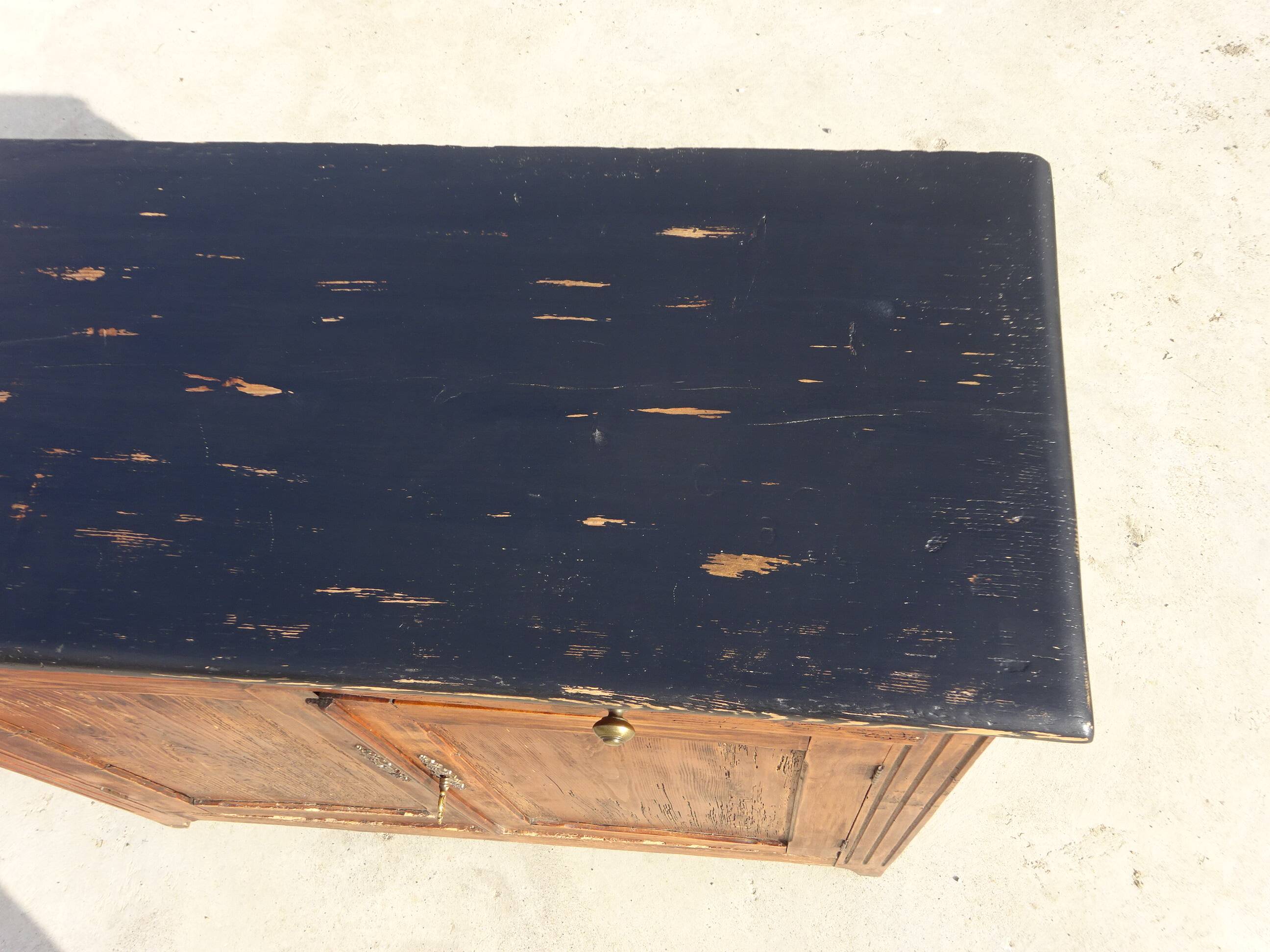Old Parisian pine sideboard