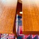 Expandable teak dining table, butterfly extension, circa 60s