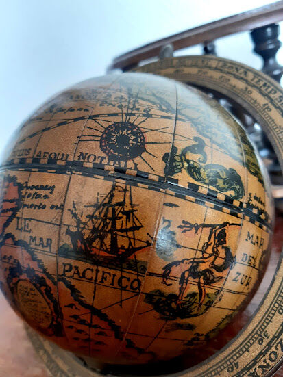 Vintage desktop world map