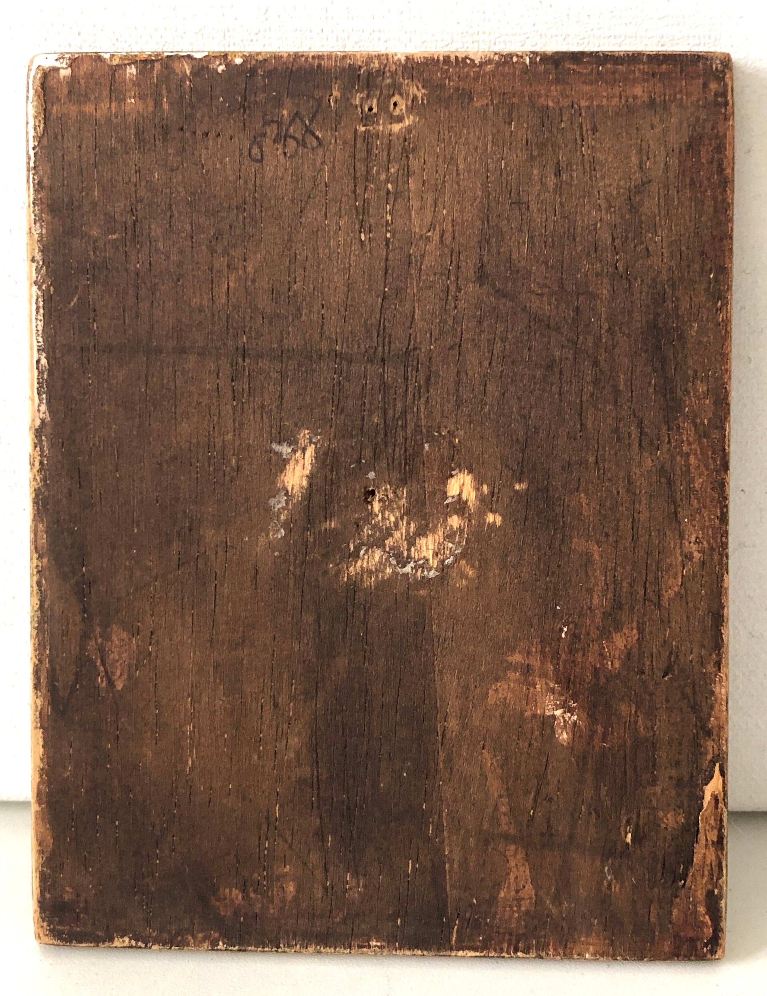 Italian icon in gilded wood