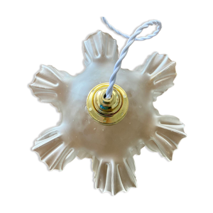 lampe suspension opaline - fleur