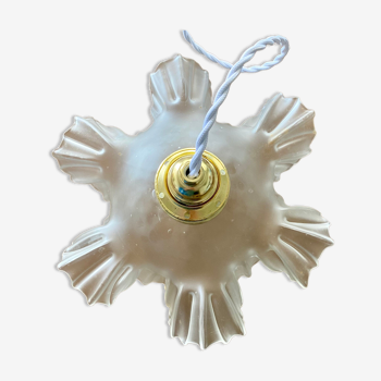 Suspension lamp opaline flower