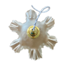 Lampe suspension opaline fleur