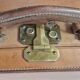 Antique leather and brass trunk/suitcase, high-end luggage circa 1930