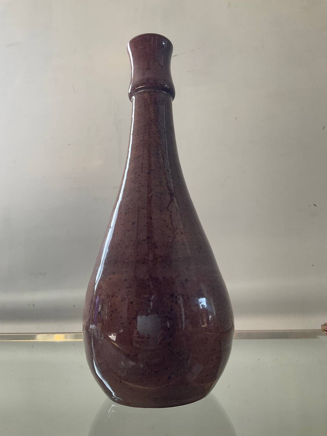 Vintage glazed terracotta vase
