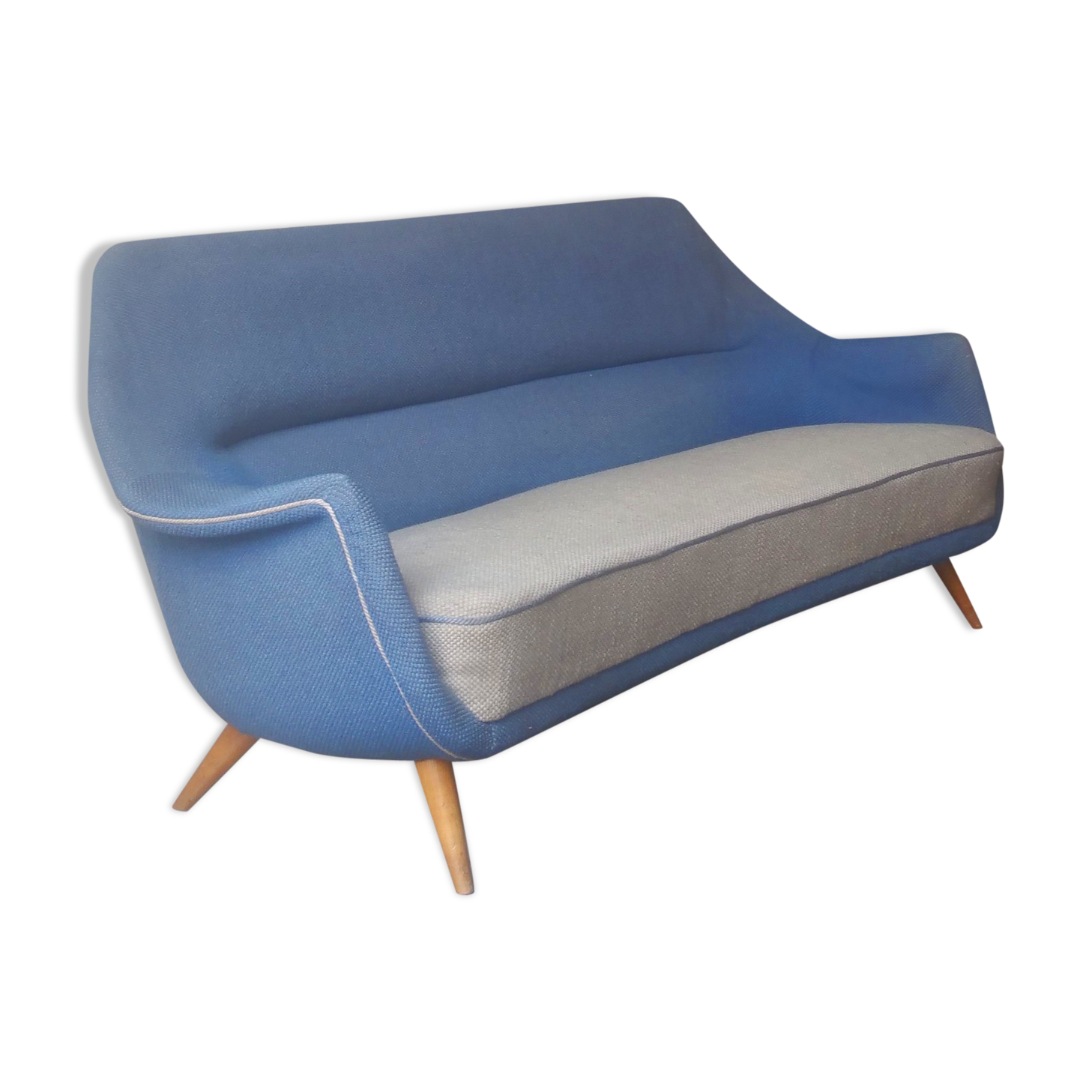 Sofa Sofa Arc curved EGG Scandinavian years 50-60