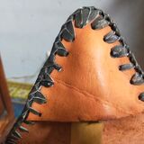 Folding tripod stool in Africa leather