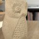 Owl sculpture in stone from the year 1970.