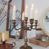Vintage brass chandelier 5-burner