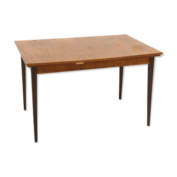 Table de salle à manger ''portefeuille'' en teck, Suède, 1950