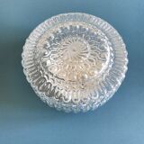 Plafonnier rond en verre ciselé