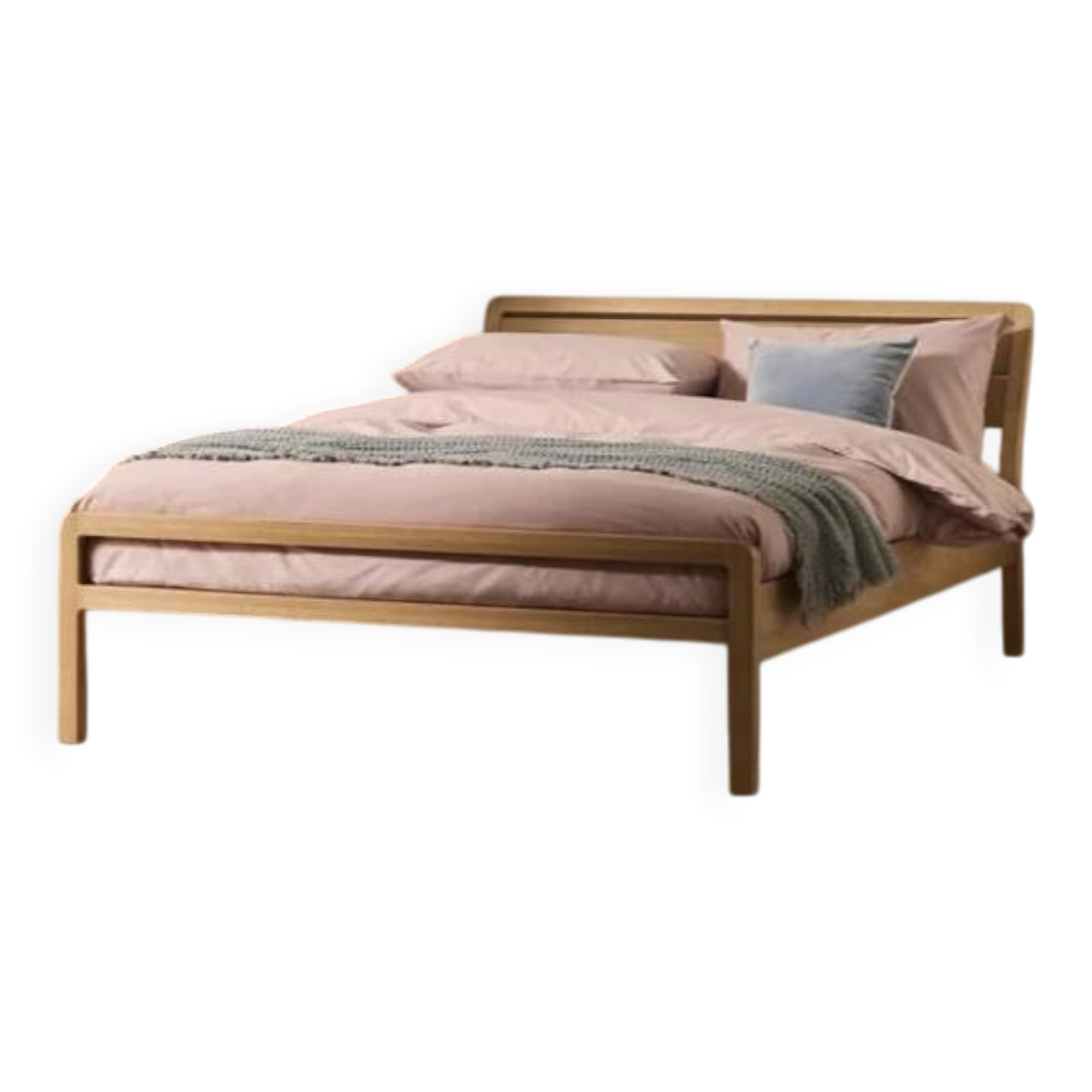 Bed Habitat Solid Oak 160x200 - Radius Collection - Designer Simon Pengelly