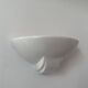Pair of vintage porcelain wall lights, white, France 1970