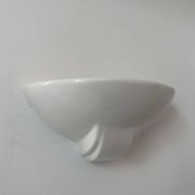 Pair of vintage porcelain wall lights, white, France 1970