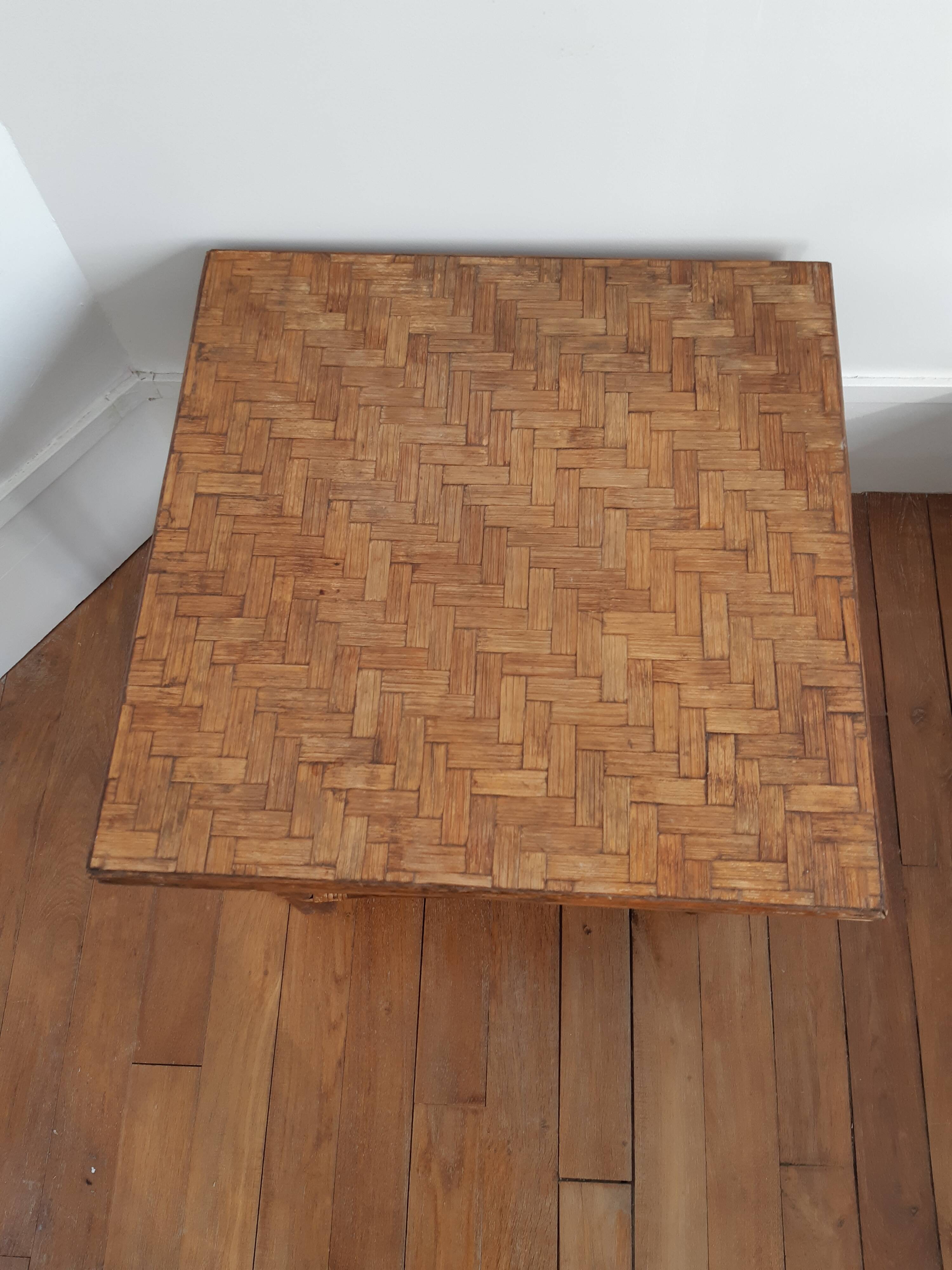 Vintage rattan coffee table