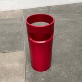 Red German umbrella stand in mid-century modern space style, 1960s.
