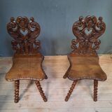 Pair of escabelle chair
