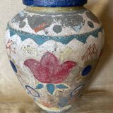Polychrome decorated terracotta jar