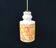 Lustre tube blanc et orange fleurs pop seventies