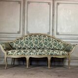 Painted and gilded wooden bench, Venice, 18th century