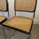 Pair of Marcel Breuer B32 Cesca chairs made in Italy.