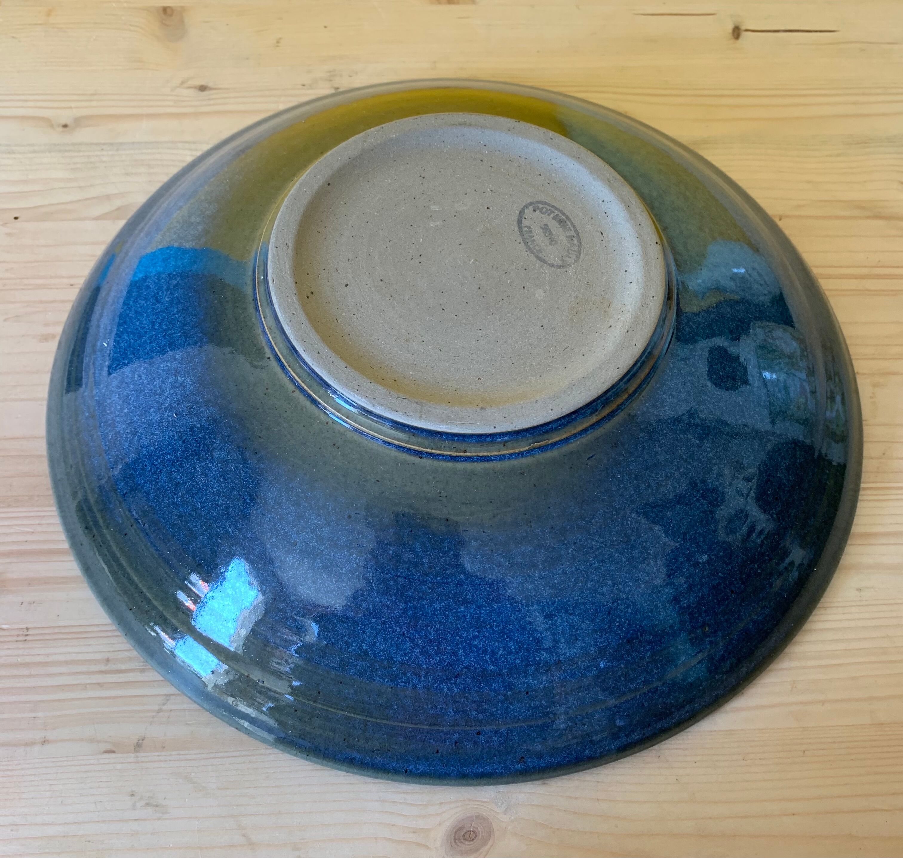 Blue ceramic dish