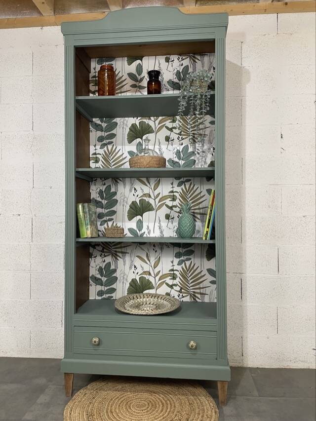 Old bookcase shelf