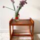 Geometric coffee table wood vintage honey