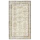 Vintage Turkish Oushak Handmade Wool Cotton Beige Area Rug 113x205