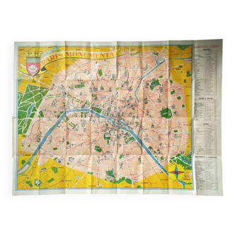 Tourist and Monumental map of Paris