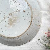 Ancienne Assiette Faïence Française XVIIIème NEVERS motif fleuri