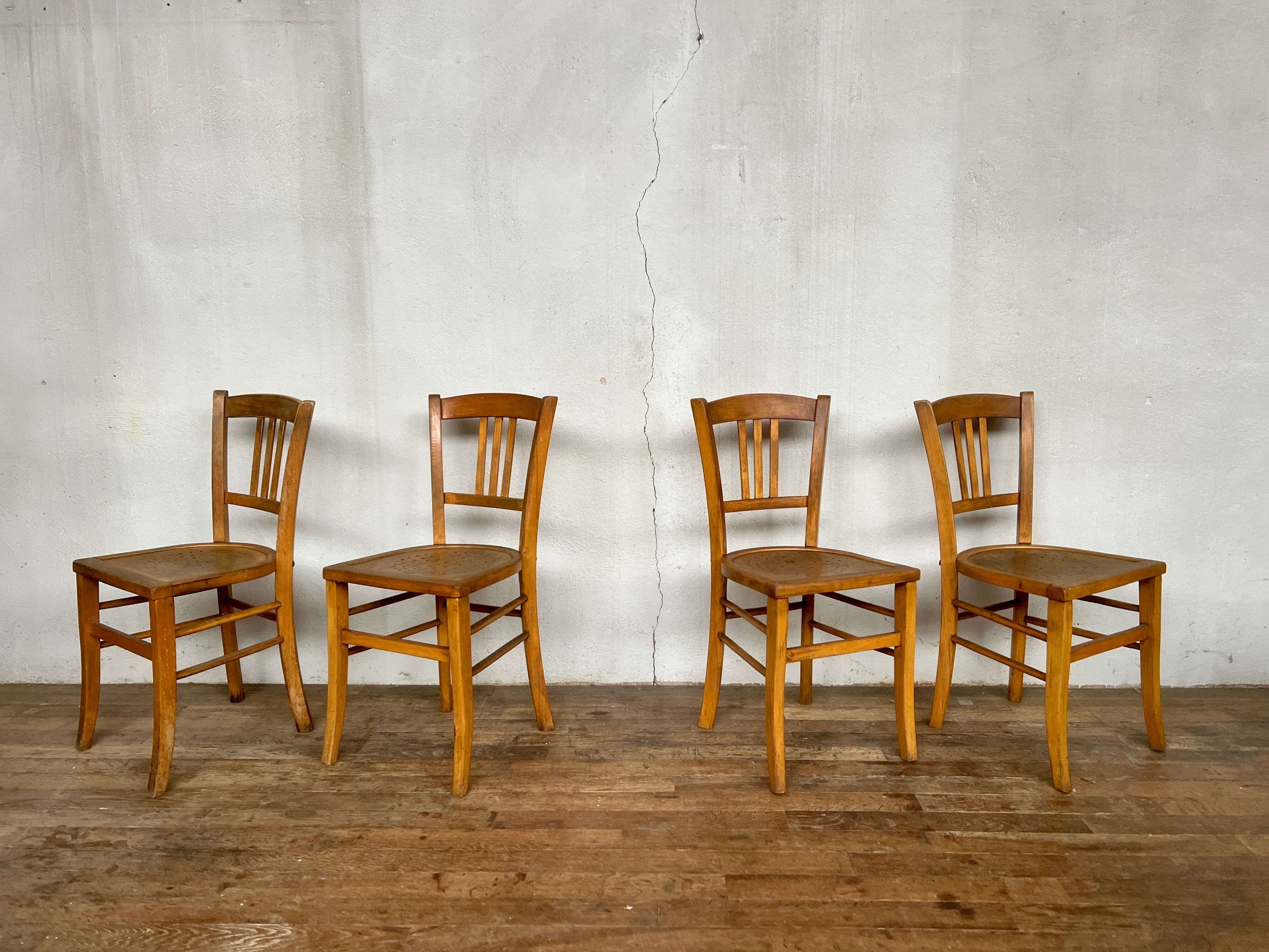 Wooden chair Bistrot Retro bohemian vintage brasserie Lutherma