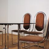 Dining room table and 6 chairs by Alessandro Alpizzi, 1970s, Set of 7