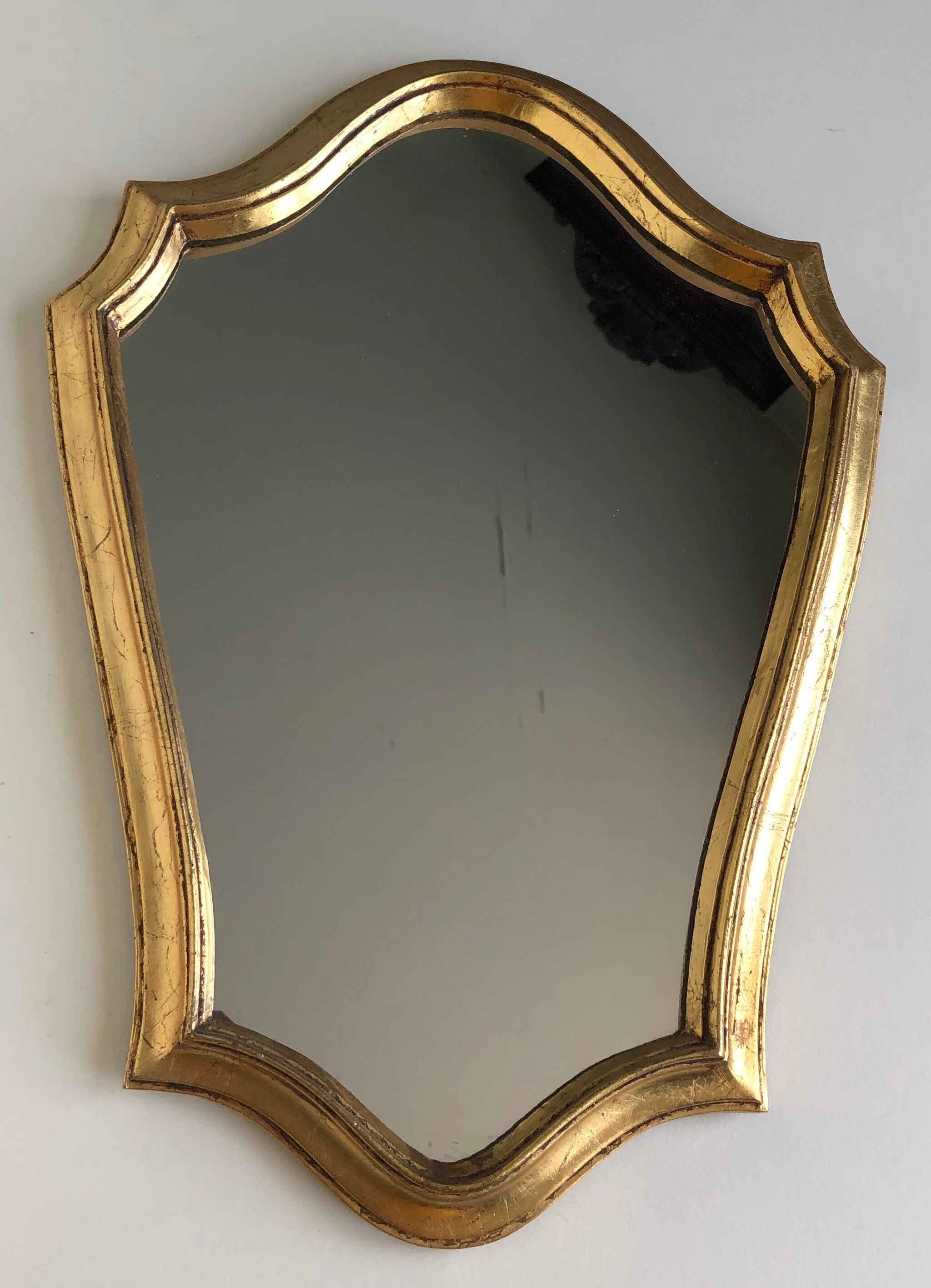 Golden wooden mirror 41 x 30cm