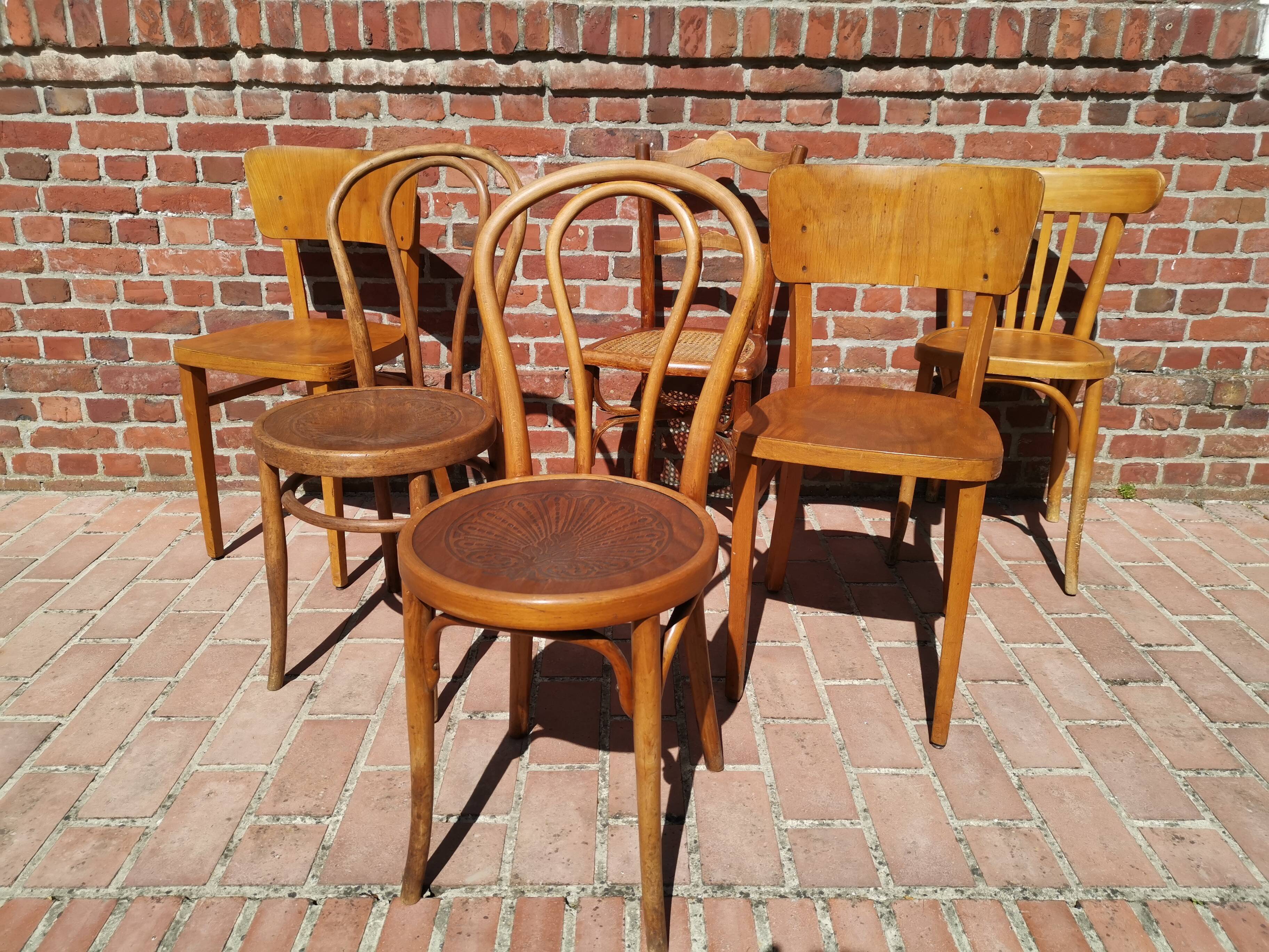 Lot of 6 chairs Jacob - Josef Kohn, Thonet, Mahieu