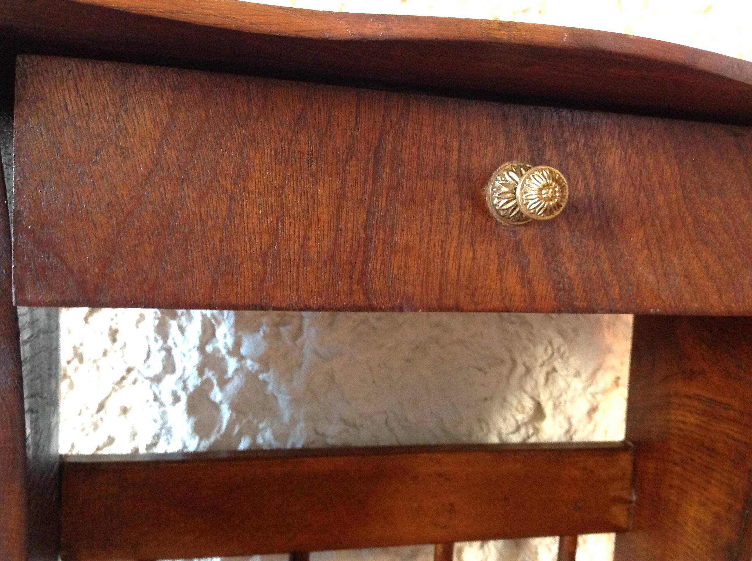Magazine holder in varnished wood / vintage 60s
