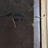 Ferme XIXe huile sur bois cadre bois doré