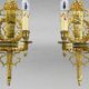 Pair of Gilded Bronze Wall Lights, Directoire Style, Two Lights