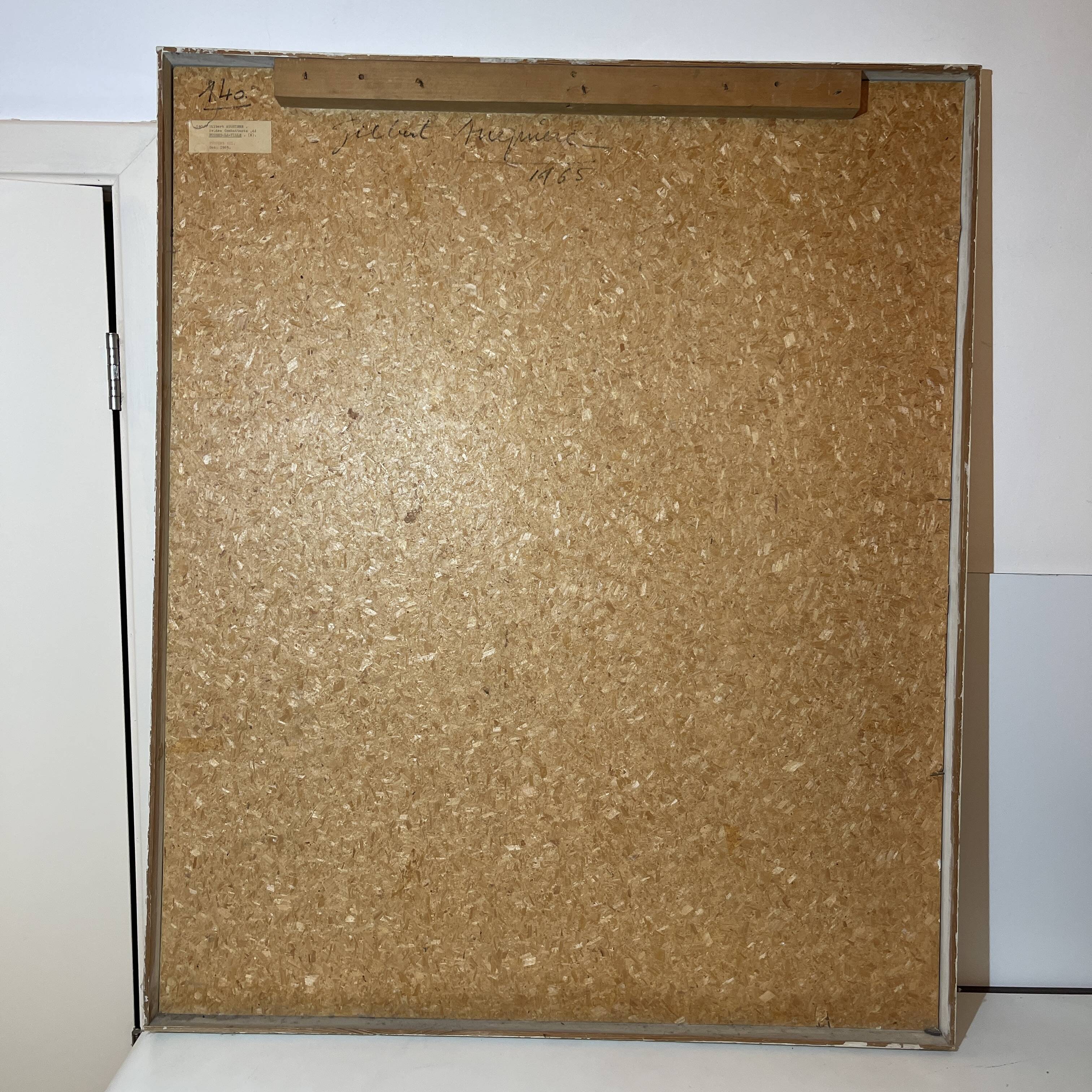 Abstract table, Gilbert AUQUIERE "Fusion XXI" mixed media, 1965